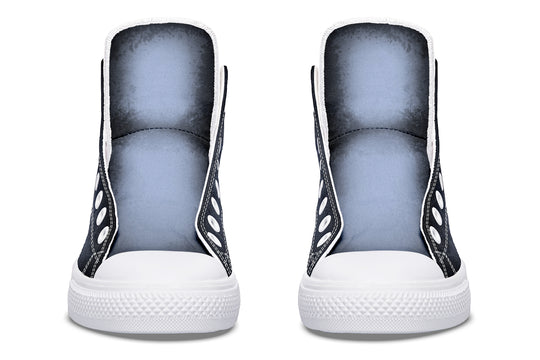 Twilight Blue High Tops - Classic Premium Canvas Shoes with Comfortable and Durable Soles