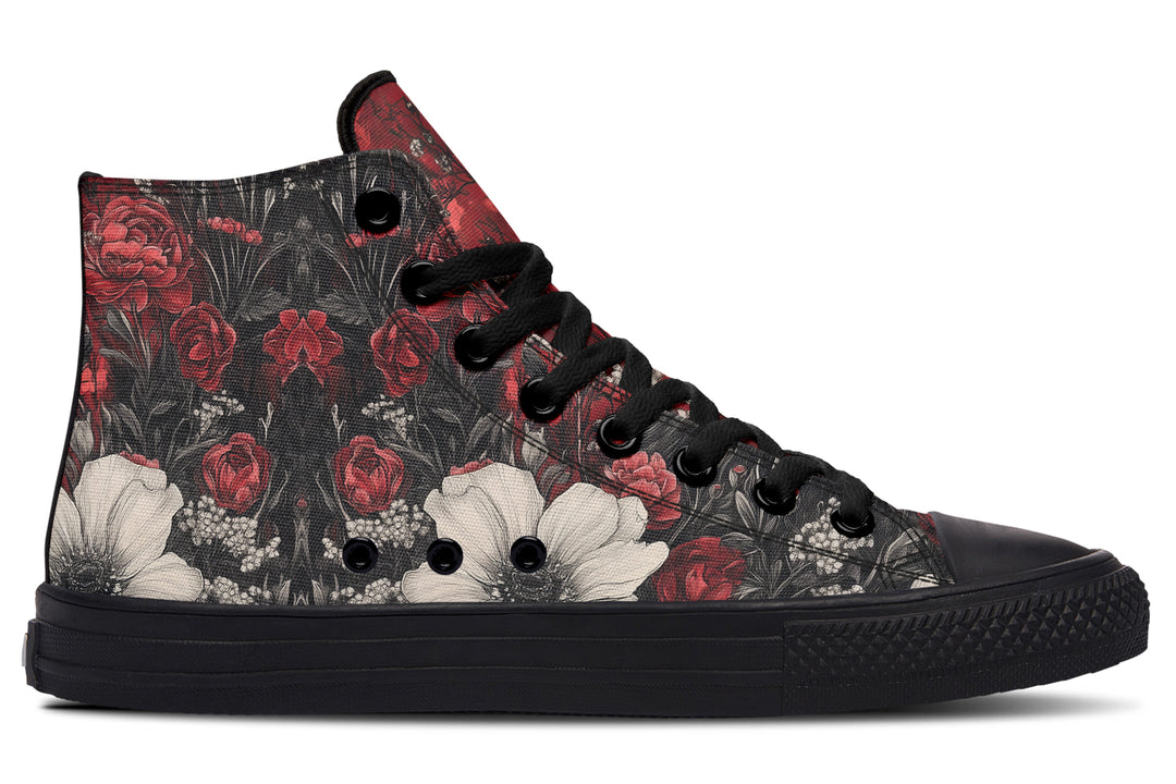 Twilight Cat High Tops - Classic Premium Canvas Shoes with Comfortable and Durable Soles