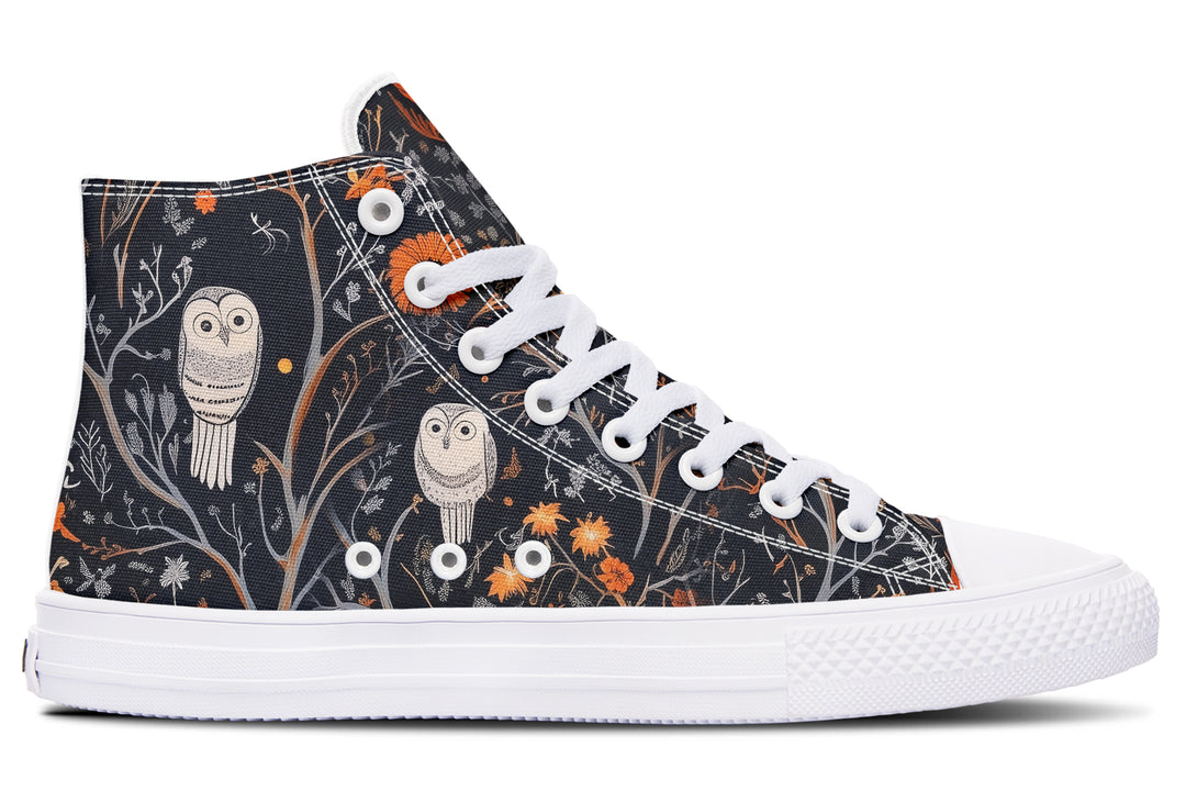 Twilight Watcher High Tops - Classic Premium Canvas Shoes with Comfortable and Durable Soles