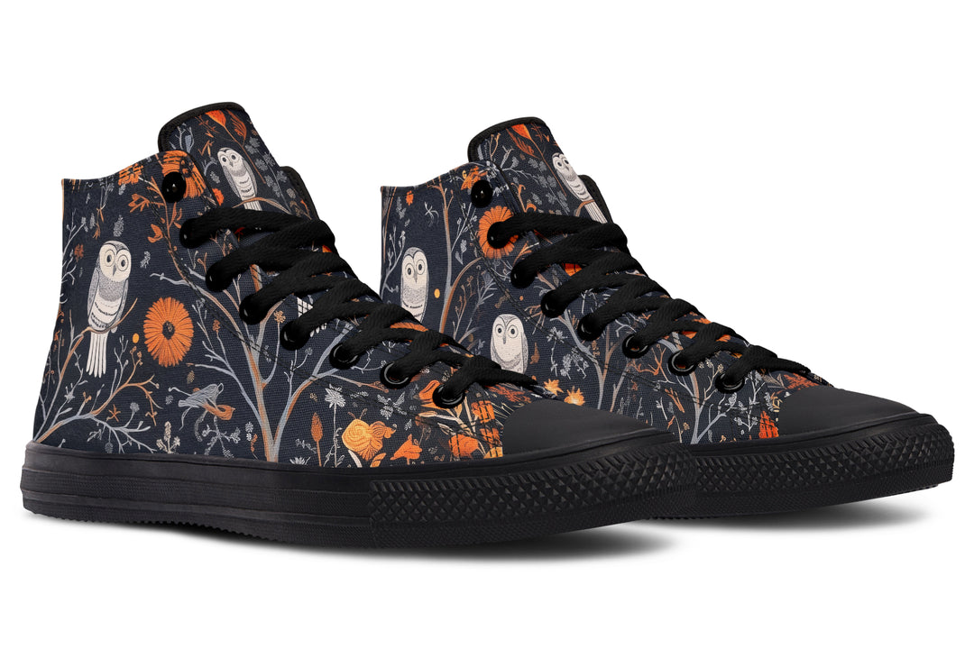 Twilight Watcher High Tops - Classic Premium Canvas Shoes with Comfortable and Durable Soles