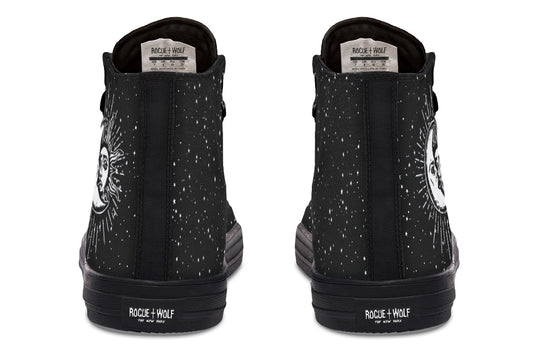Astral High Tops - Unisex High Tops Canvas Sneakers Vegan Casual Retro Streetwear Dark Academia Gothic