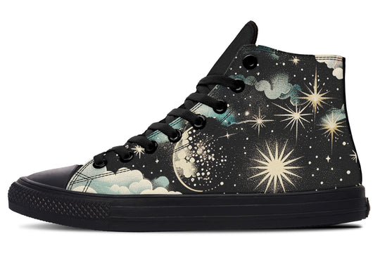 Orion’s Dream High Tops - Unisex High Tops Durable Canvas Sneakers Skate Shoes Gothic Retro Style