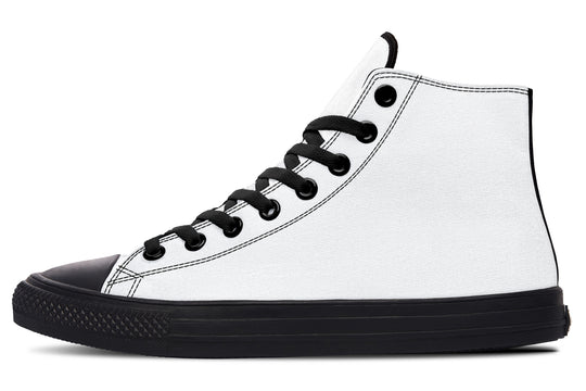 Snow White High Tops - Classic Premium Canvas Shoes with Comfortable and Durable Soles