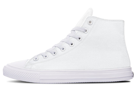 Snow White High Tops - Classic Premium Canvas Shoes with Comfortable and Durable Soles