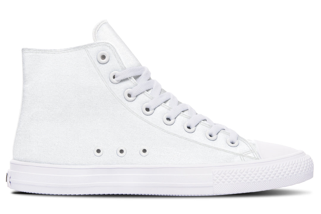 Snow White High Tops - Classic Premium Canvas Shoes with Comfortable and Durable Soles