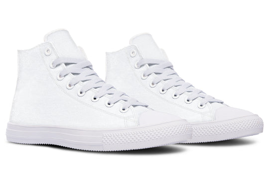 Snow White High Tops - Classic Premium Canvas Shoes with Comfortable and Durable Soles