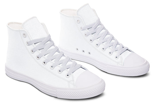 Snow White High Tops - Classic Premium Canvas Shoes with Comfortable and Durable Soles