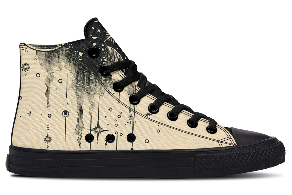 Starwalker High Tops - Casual Durable Skate Breathable Vegan Gothic Unisex Canvas Shoes