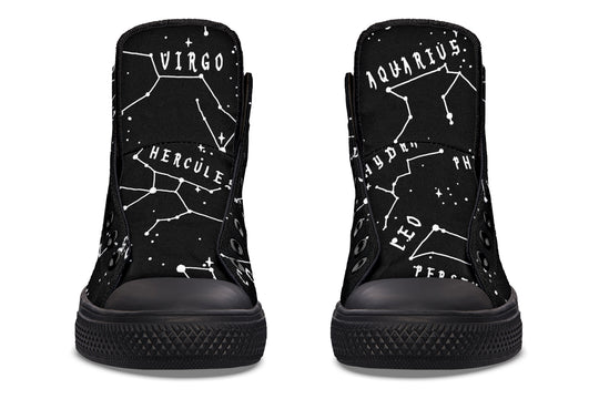 Stellar High Tops - Unisex High Tops Vegan Retro Skate Gothic Witchy Breathable Canvas Sneakers