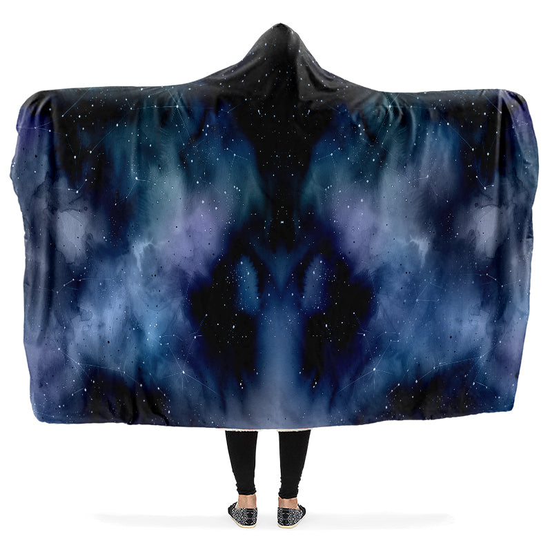 Buffalos Running Sky Hooded Blanket