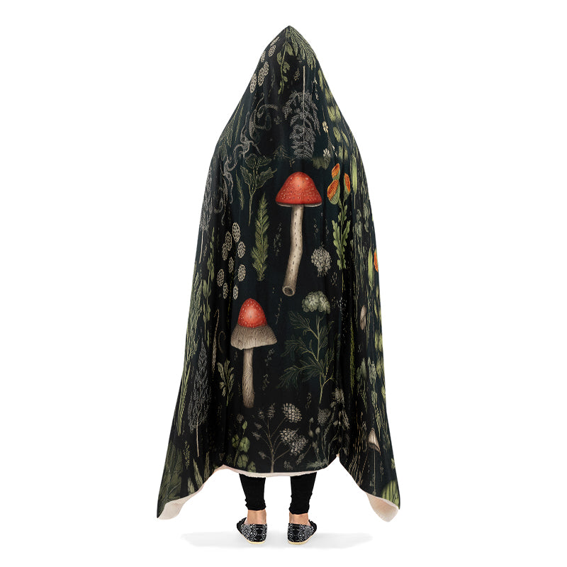 Foraging Hooded Blanket - Cozy and Warm Wrap-around Blanket with Vegan Fur Lining and Hood