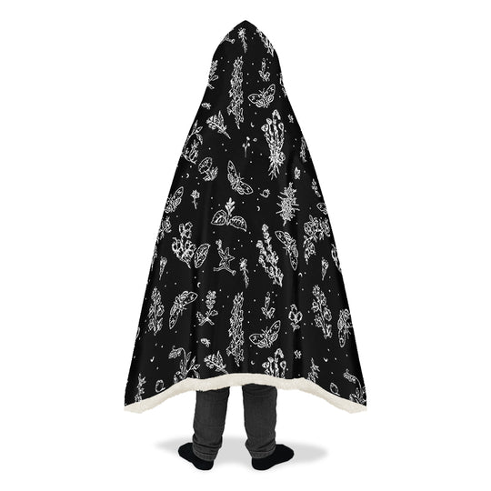 Nightshade Hooded Blanket - Cozy and Warm Wrap-around Blanket with Vegan Fur Lining and Hood