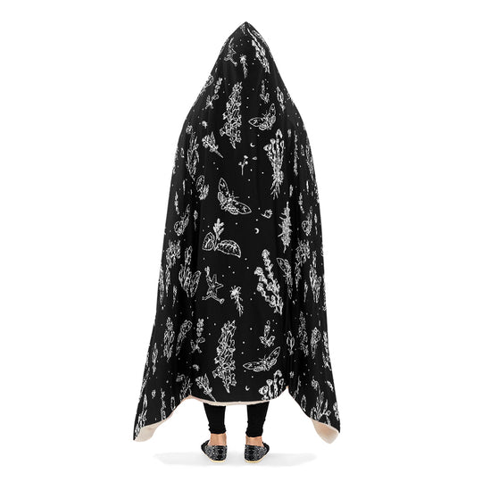 Nightshade Hooded Blanket - Cozy and Warm Wrap-around Blanket with Vegan Fur Lining and Hood