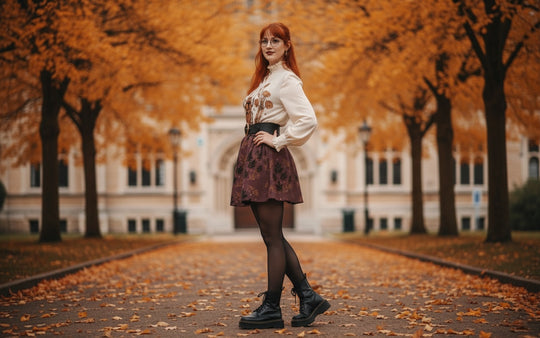 Oxblood Autumnalis Skater Skirt