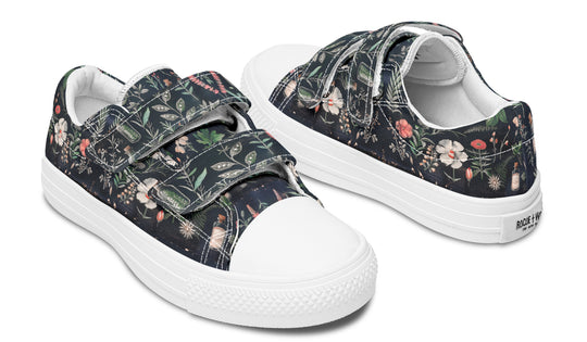 Apothecary Haven Kids Low Tops - Easy Strap Canvas Kids Shoes with Durable Rubber Soles