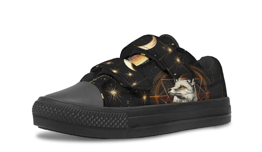 Astral Fox Kids Low Tops - Easy Strap Canvas Kids Shoes with Durable Rubber Soles