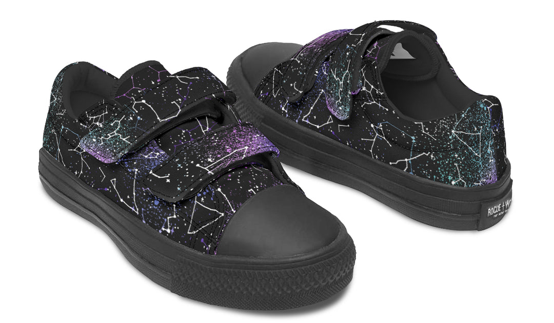 Aurora Kids Low Tops - Easy Strap Canvas Kids Shoes with Durable Rubber Soles