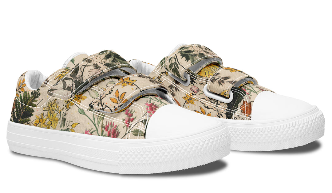 Fernwood Kids Low Tops - Easy Strap Canvas Kids Shoes with Durable Rubber Soles