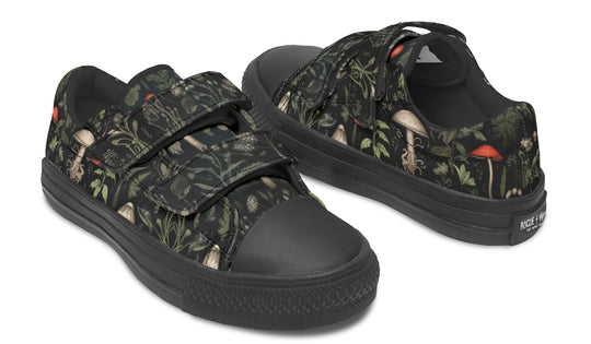 Foraging Kids Low Tops - Easy Strap Canvas Kids Shoes with Durable Rubber Soles