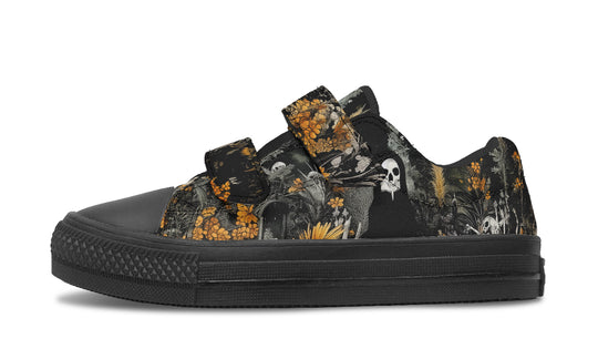 Grim’s Harvest Kids Low Tops - Easy Strap Canvas Kids Shoes with Durable Rubber Soles