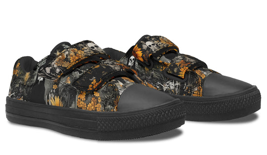 Grim’s Harvest Kids Low Tops - Easy Strap Canvas Kids Shoes with Durable Rubber Soles