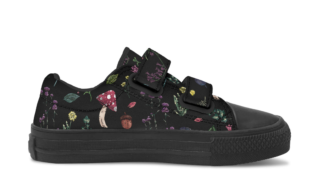 Herbology Kids Low Tops - Easy Strap Canvas Kids Shoes with Durable Rubber Soles