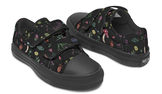 Herbology Kids Low Tops - Easy Strap Canvas Kids Shoes with Durable Rubber Soles