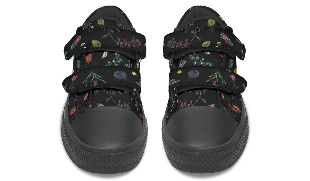 Herbology Kids Low Tops - Easy Strap Canvas Kids Shoes with Durable Rubber Soles