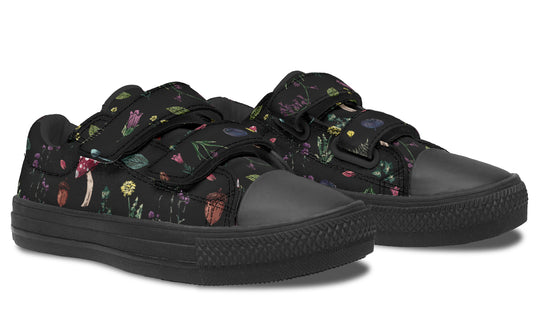 Herbology Kids Low Tops - Easy Strap Canvas Kids Shoes with Durable Rubber Soles