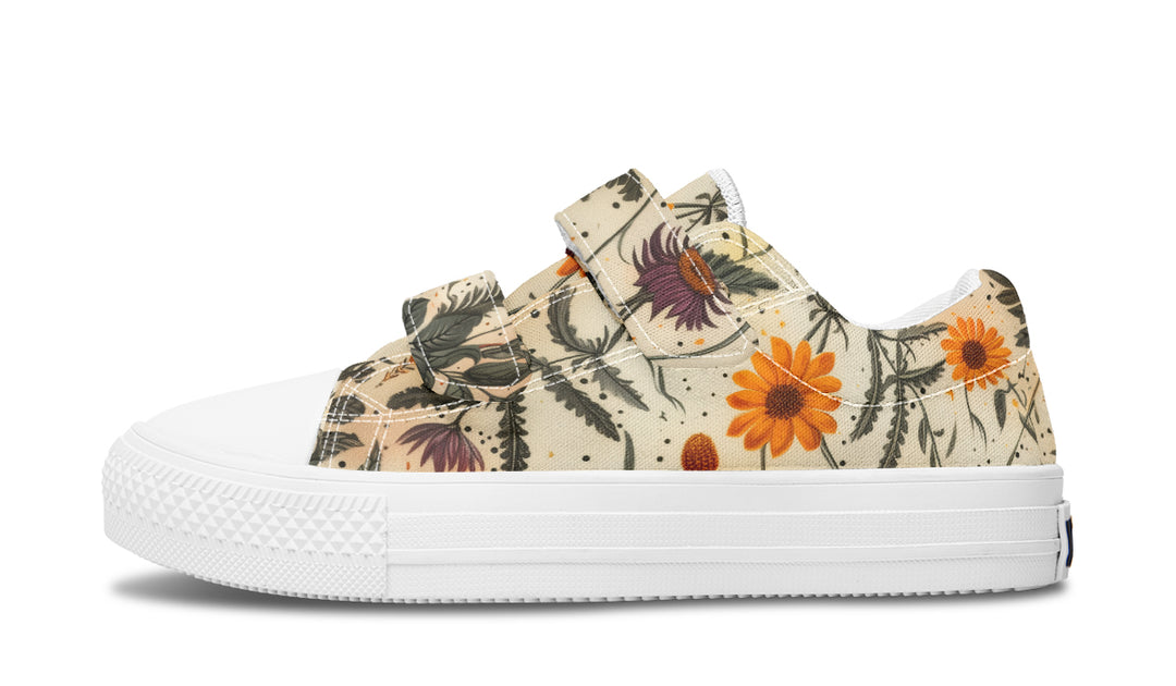 Midsummer Kids Low Tops - Easy Strap Canvas Kids Shoes with Durable Rubber Soles