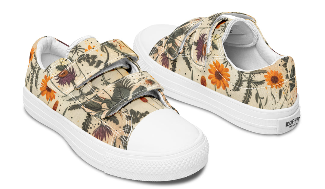 Midsummer Kids Low Tops - Easy Strap Canvas Kids Shoes with Durable Rubber Soles