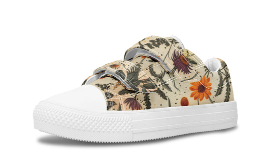 Midsummer Kids Low Tops - Easy Strap Canvas Kids Shoes with Durable Rubber Soles