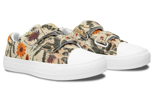 Midsummer Kids Low Tops - Easy Strap Canvas Kids Shoes with Durable Rubber Soles