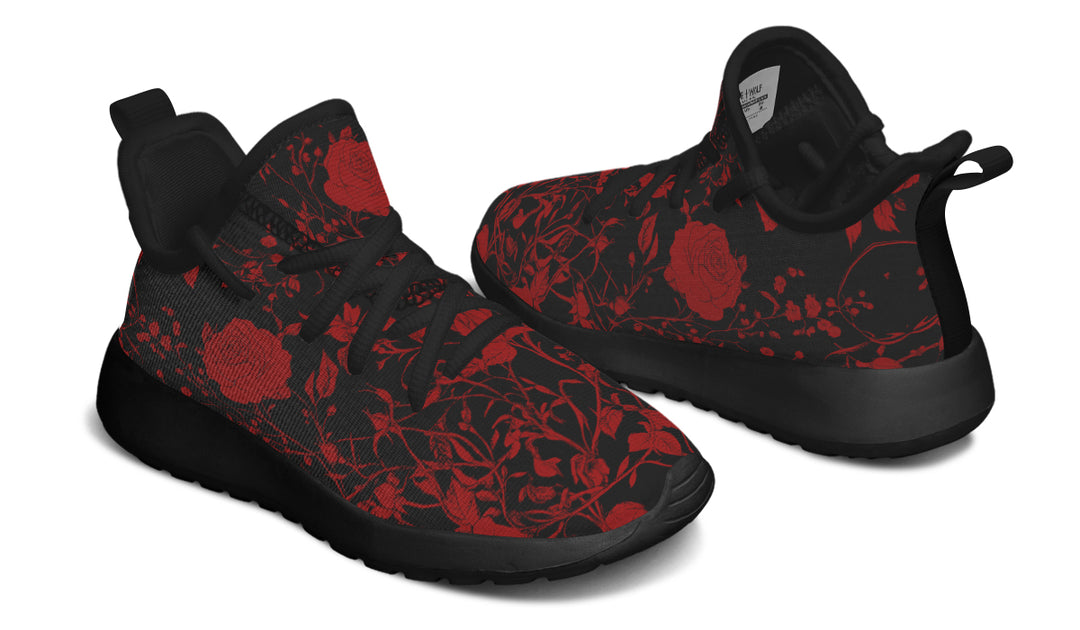 Blood Rose Romance Kids Sneakers - Lightweight Breathable Kids Sneakers with Durable Soles