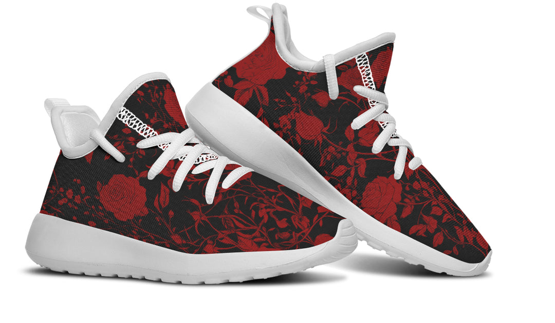 Blood Rose Romance Kids Sneakers - Lightweight Breathable Kids Sneakers with Durable Soles