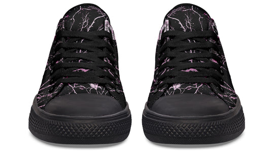 Amethyst Kintsugi Rose Low Tops - Classic Premium Canvas Shoes with Comfortable and Durable Soles