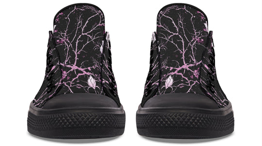 Amethyst Kintsugi Rose Low Tops - Classic Premium Canvas Shoes with Comfortable and Durable Soles