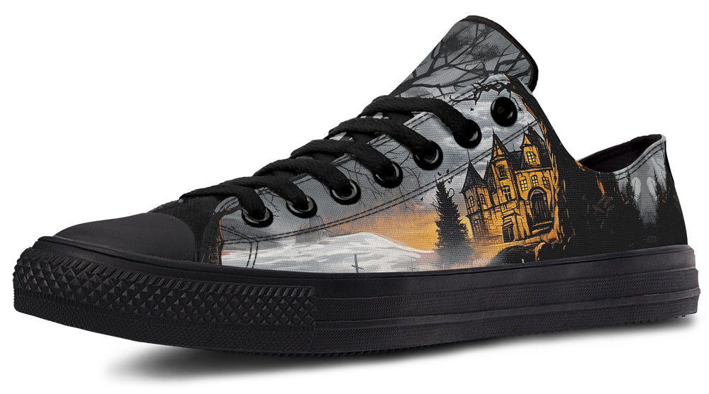 Blood Moon Manor Low Tops - Classic Premium Canvas Shoes with Comfortable and Durable Soles