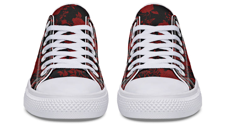 Blood Rose Romance Low Tops  Rogue + Wolf Canvas Gothic Witch Sneakers
