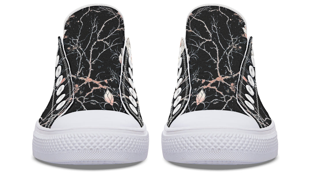 Blush Kintsugi Rose Low Tops - Classic Premium Canvas Shoes with Comfortable and Durable Soles