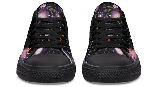 Cosmic Petals Low Tops - Classic Premium Canvas Shoes with Comfortable and Durable Soles