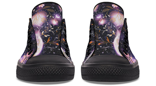 Cosmic Petals Low Tops - Classic Premium Canvas Shoes with Comfortable and Durable Soles