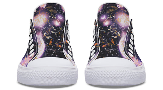 Cosmic Petals Low Tops - Classic Premium Canvas Shoes with Comfortable and Durable Soles