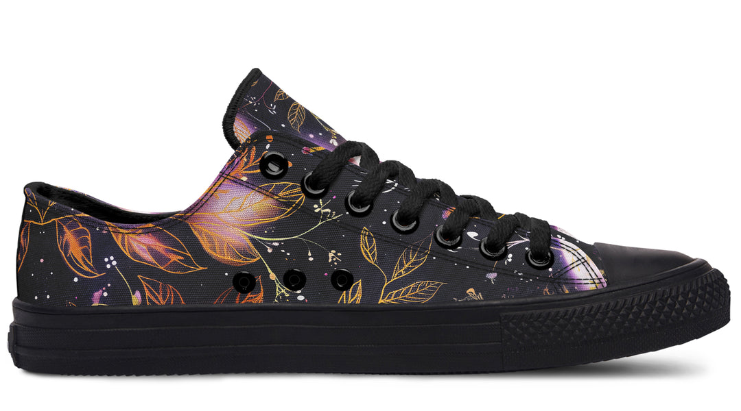 Cosmic Petals Low Tops - Classic Premium Canvas Shoes with Comfortable and Durable Soles