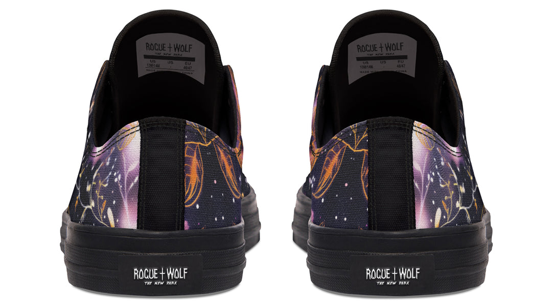 Cosmic Petals Low Tops - Classic Premium Canvas Shoes with Comfortable and Durable Soles