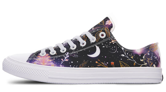 Cosmic Petals Low Tops - Classic Premium Canvas Shoes with Comfortable and Durable Soles