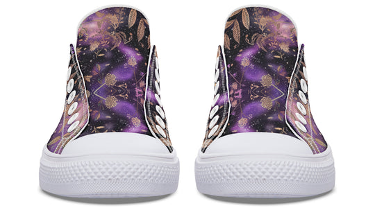 Galactic Bloom Low Tops - Classic Premium Canvas Shoes with Comfortable and Durable Soles