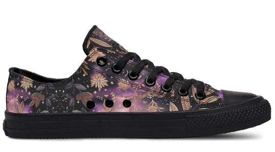 Galactic Bloom Low Tops - Classic Premium Canvas Shoes with Comfortable and Durable Soles