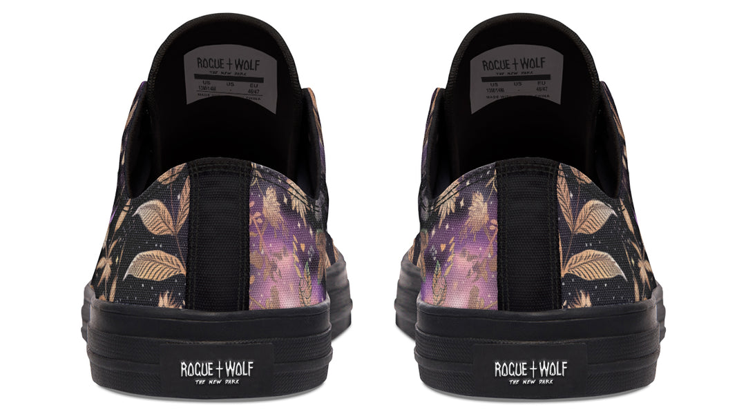 Galactic Bloom Low Tops - Classic Premium Canvas Shoes with Comfortable and Durable Soles