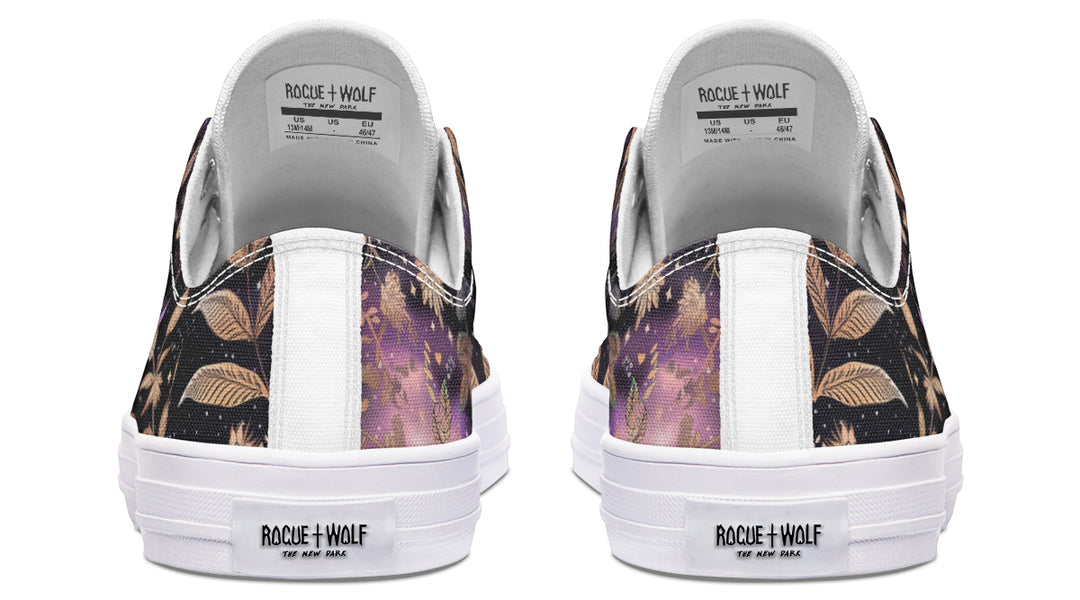 Galactic Bloom Low Tops - Classic Premium Canvas Shoes with Comfortable and Durable Soles